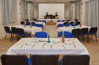 Hall laid out for banquet