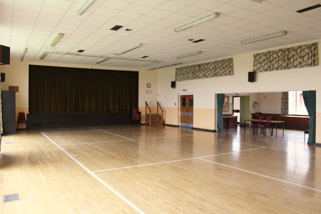 Stalbridge - The spacious Main Hall, with raised stage, separate lounge, bar and kitchen facilities